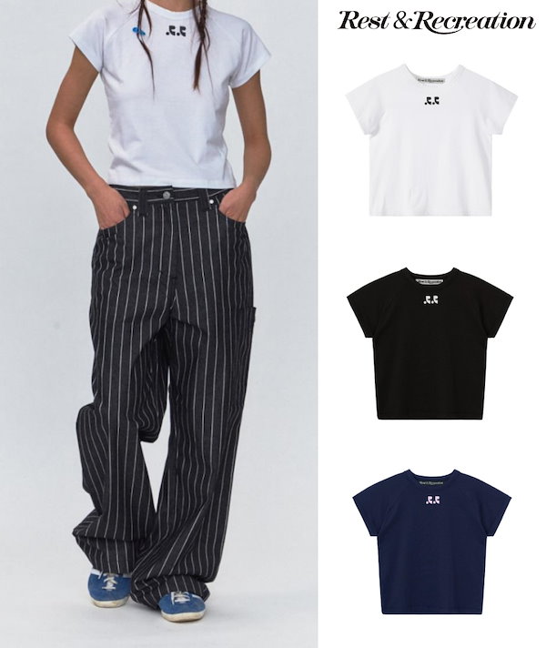 【REST&RECREATION】RR LOGO CROP TOP ★送料・関税込★ Rest & Recreation】RR LOGO CROP TOP (Rest & Recreation/T