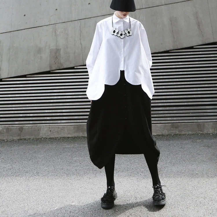 【J.Fashion】 おしゃ今週の割引は 25% オフですれ ブラウス 大きい裾 体型カバー チュニック ゆる レディース シャツ カシミヤタッチ ロンT メガ割 5,791円