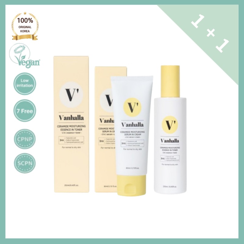 [正品]Vanh*lla バンハラ セラミド モイスチャライジング エッセンス イン トナー 250ml + セラム イン クリーム 80ml