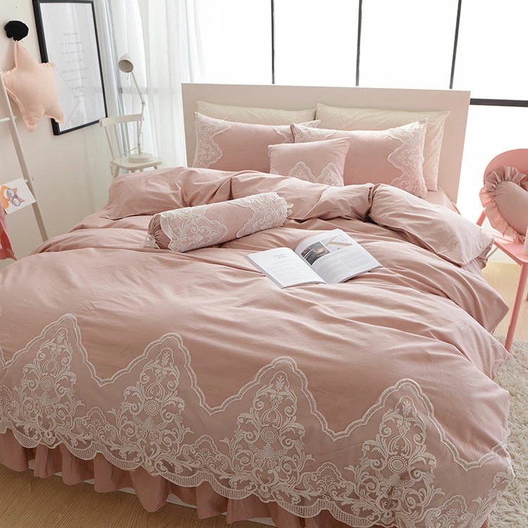 お値下げしました全7色 布団カバーセット 韓国風 レース 可愛い ピンク 寝具カバーセット 3点セット 4点セット 綿100％ ベッドスカート 掛け布団カバー 敷きカバー ベッド用品 シングル ダブル