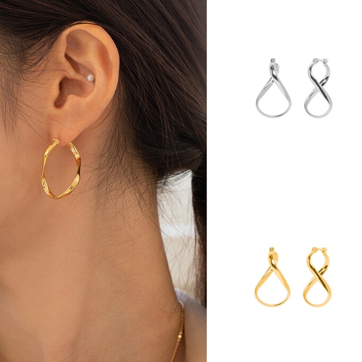 THIN TWISTED EARRING 6,103円
