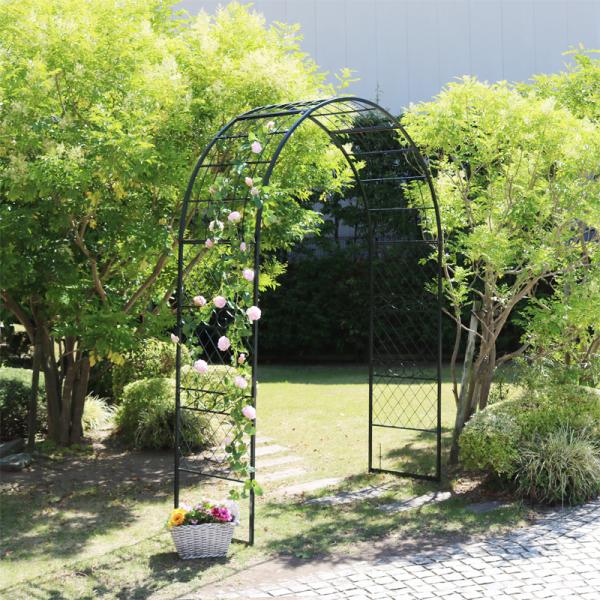ガーデンアーチ アイアンアーチ 門 装飾 玄関 ガーデン アーチ 庭 園芸 スチール 飾り ヨーロピアン 北欧 南欧 おしゃれ