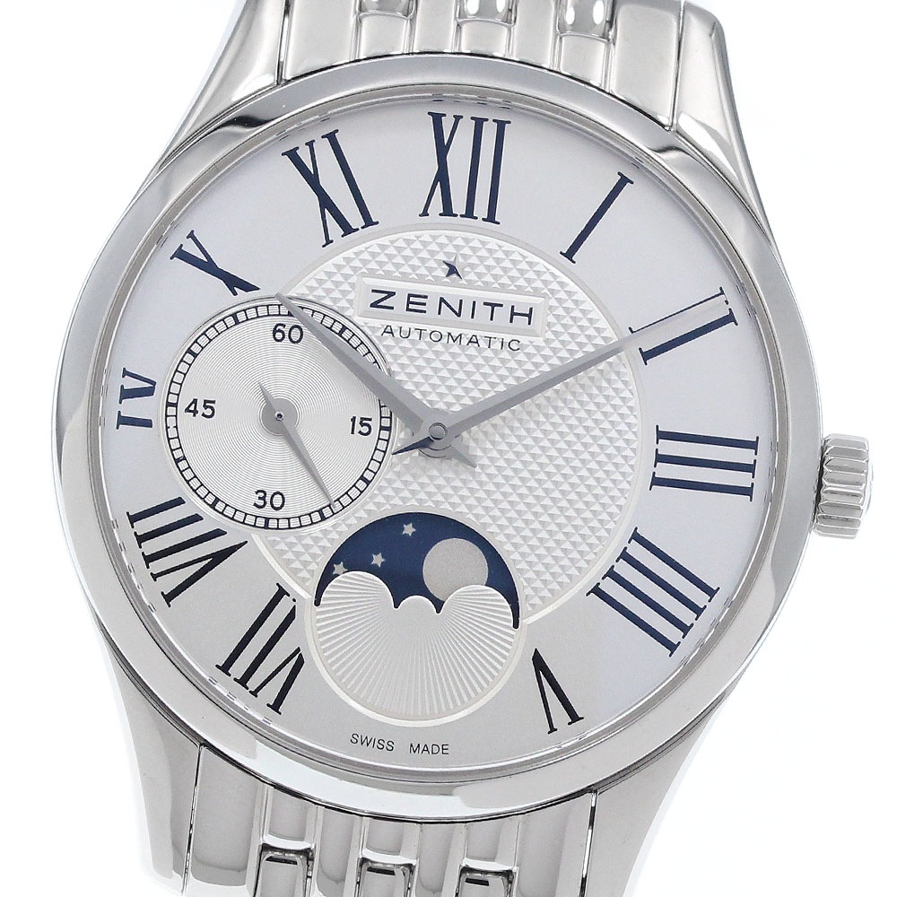ゼニス ZENITH 03.2310.692 クラスエリート ウルトラシン ムーンフェイズ 自動巻き レディース 良品 保証書付き_962042【中古】