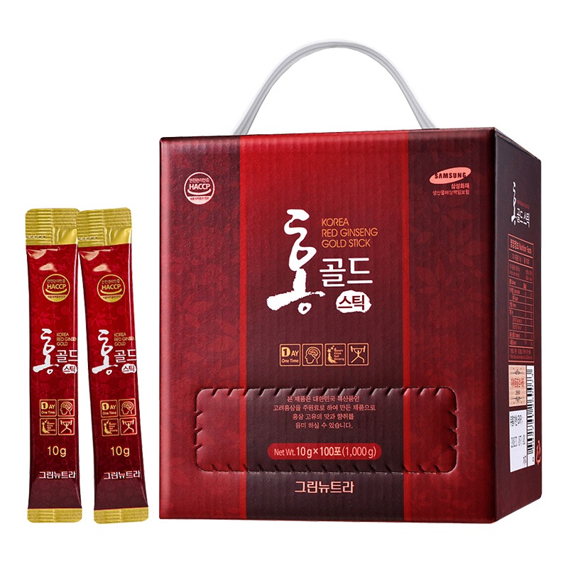 紅参濃縮液スティック/韓国産6年根高麗人参使用/(10gx100包/100日分) /紅参栄養剤