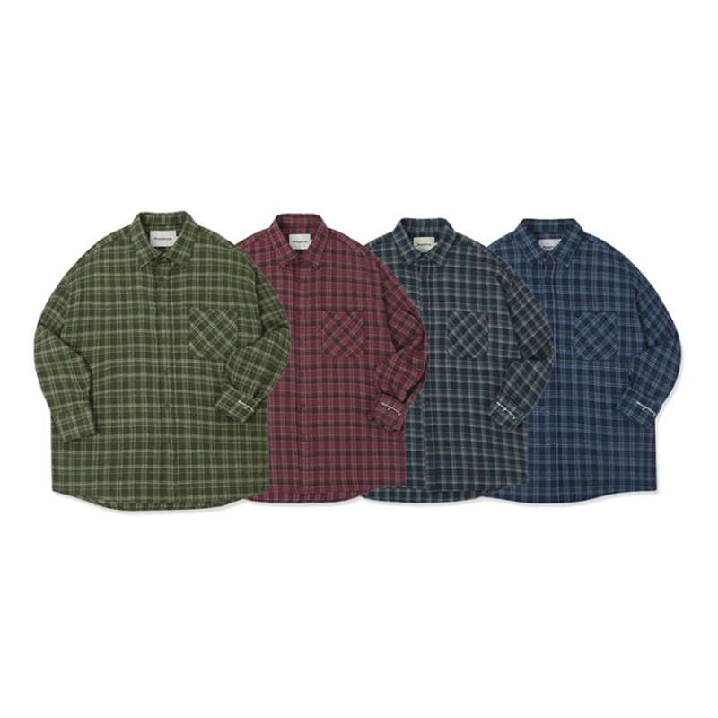 [&TEAM ニコラス 着用] Wales check shirt 4color 韓国 アイドル 長袖 ギンガム レディース メンズ 大きいサイズ おしゃれ