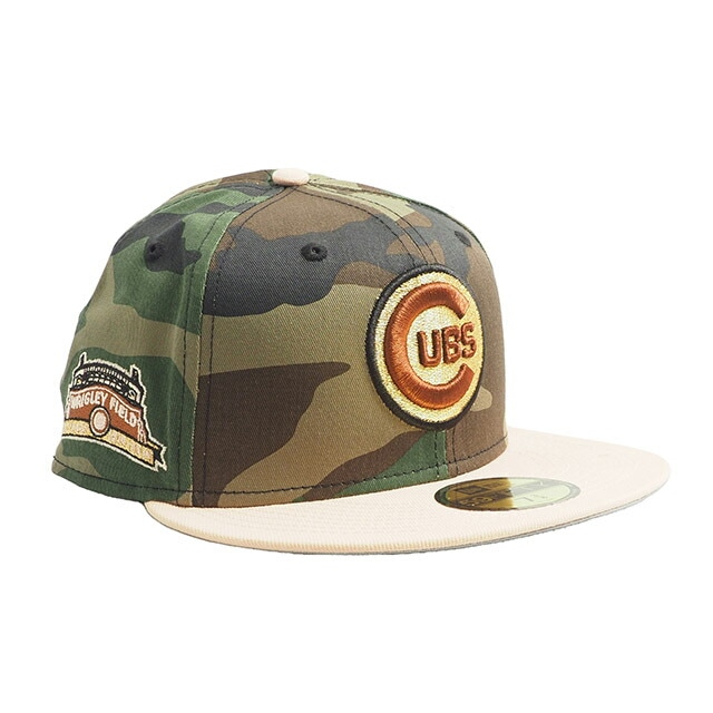 [即納] NEW ERA ニューエラ キャップ 59FIFTY 5950 シカゴ・カブス CHICUB CO WOODLAND CAMO 迷彩 カモフラージュ ミリタリー USモデル メンズ レディー