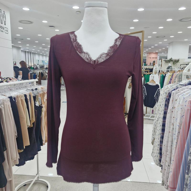 モダールカシミア女性用肌着トップス LG9285_SH