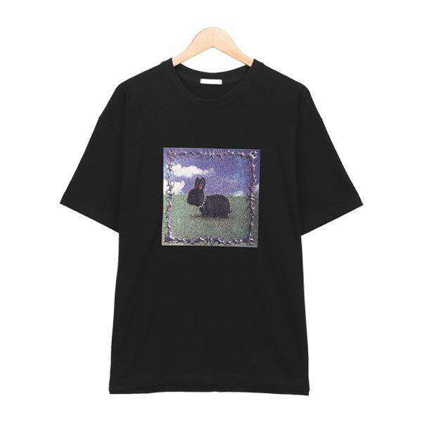 男女兼用半袖Tシャツ 夏のデイリープリンティングコットンTシャツ SXR012 4,382円