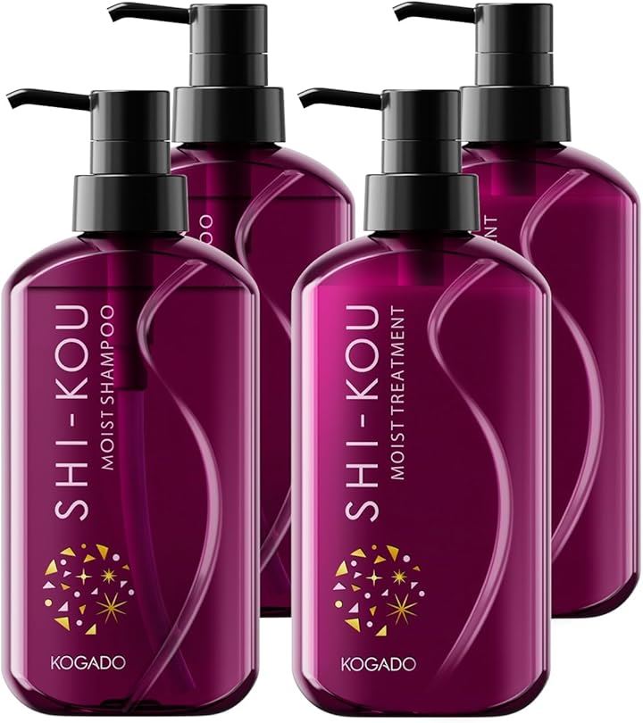SHI-KOU 紫光 モイストシャンプー・ ヘアトリートメント 各400ml 2 (SHI-KOU　シャンプー・トリートメント2セット, シャンプー・ トリートメント 各400ml)