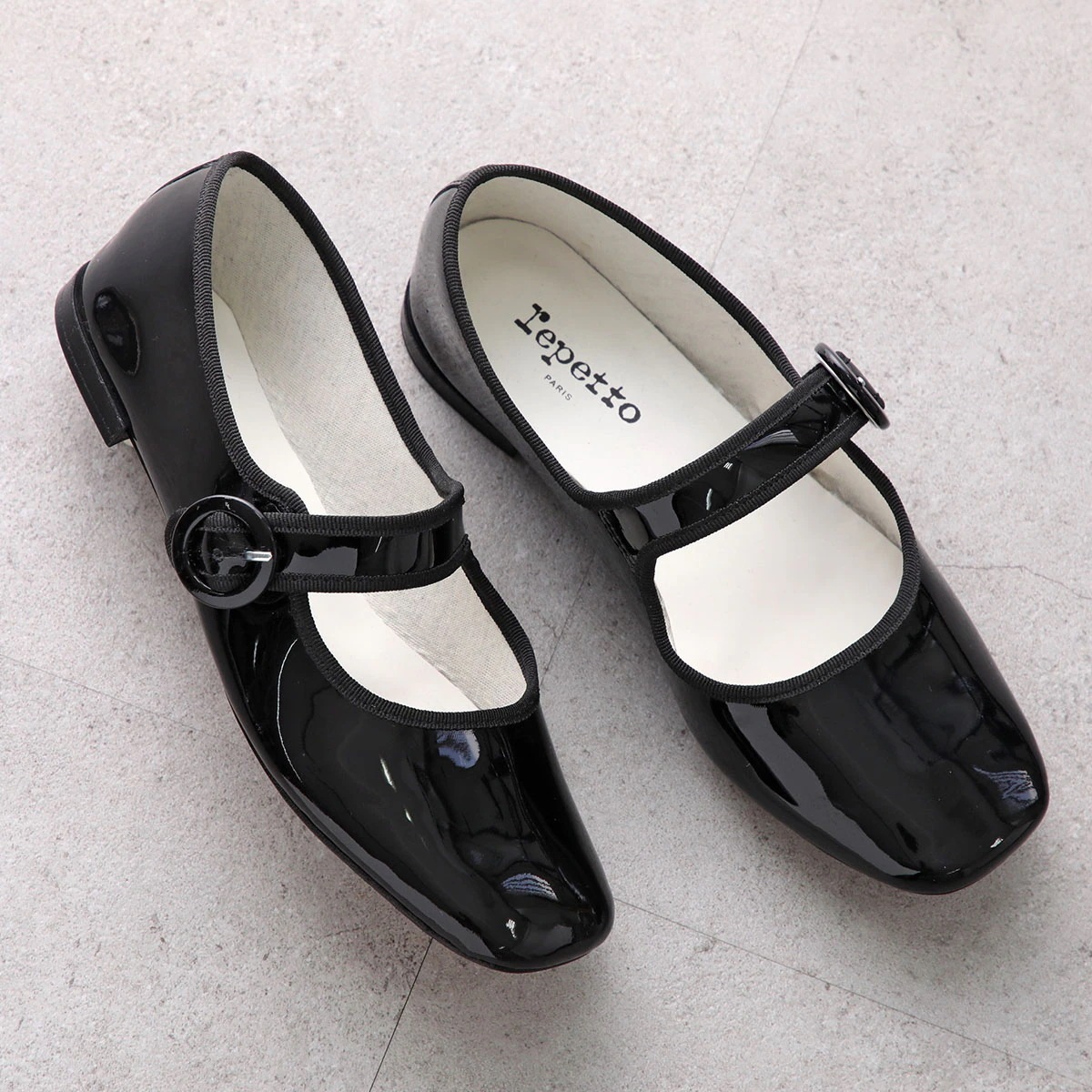 repetto レペット フラットパンプス Babies Georgia V4141V レディース スクエアトゥ ストラップ エナメル ロゴ シューズ 靴 【NEW SIZE】 【mega】 35,129円