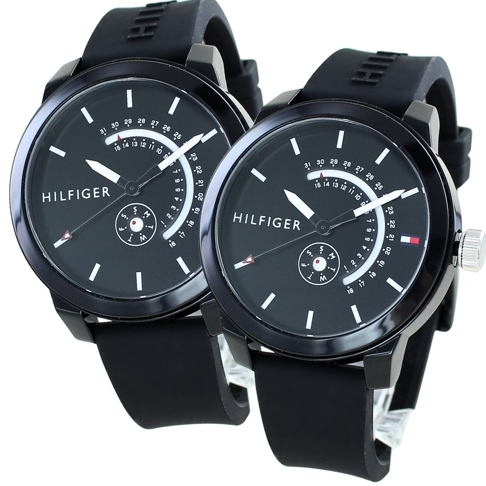 【ペア収納ケース付】トミーヒルフィガー 腕時計 手表 ペアウォッチ ブラック ラバー 軽い 軽量 17914831791483 誕生日プレゼント ポイント消化 21,456円