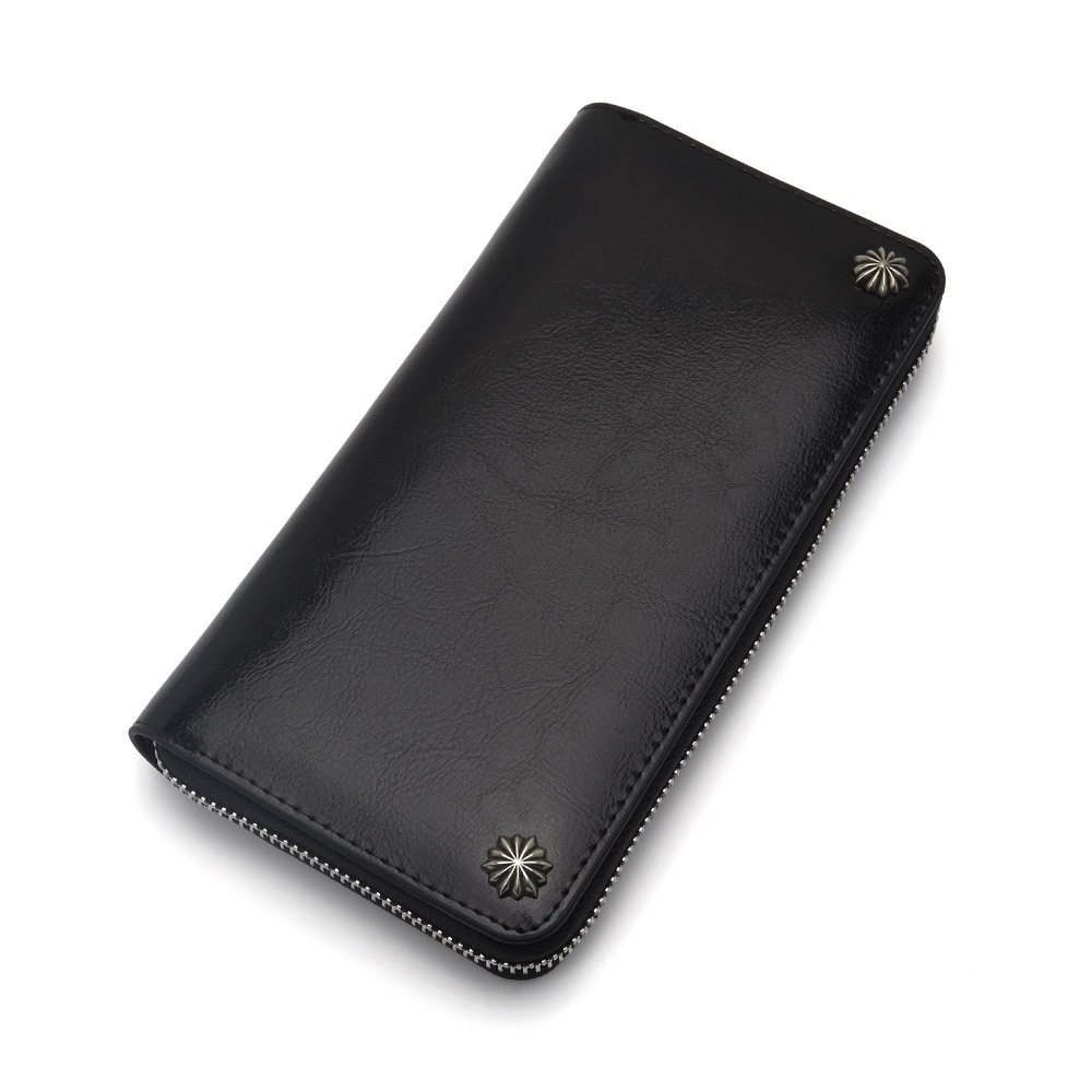 アポロコンチョ 長財布 本革 シルバー [l024]