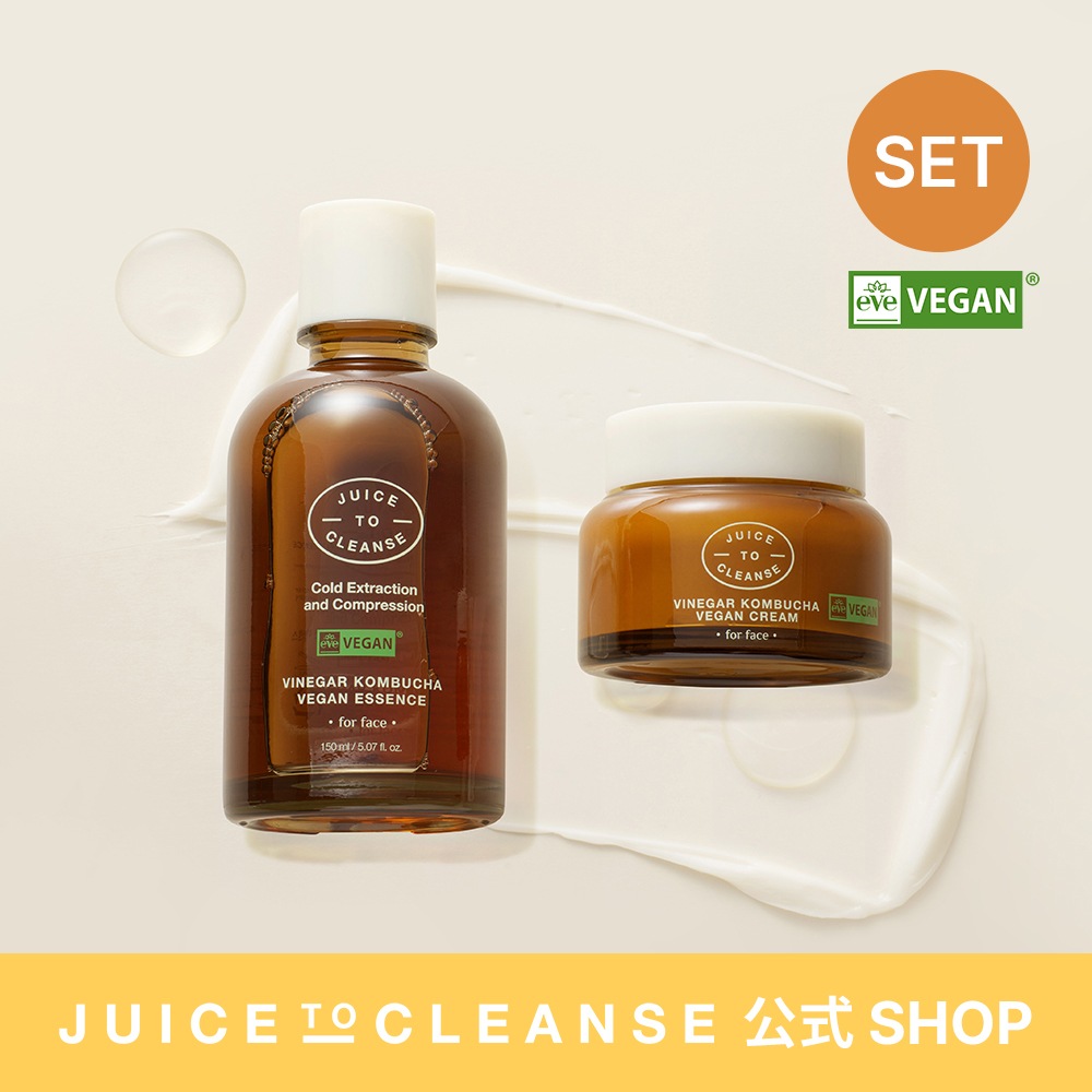 (公式) コムブチャスキンケアセット [ ビーガンエッセンス 150ml + ビーガンクリーム 75ml /スキンケア / 水分補給 / ブライトニング /しわ]