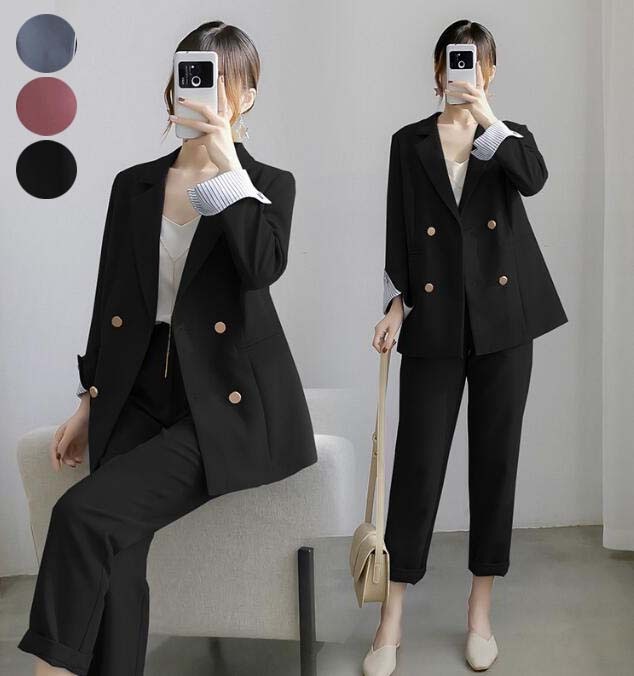 新品セールレディース カジュアルスーツ 可愛い パンツスーツ 入学式 卒業式 事務服 オフィス OL セレモニー 上品 ママスーツ 結婚式 スーツ 体型カバー セットアップ ビジネススーツ フォーマル