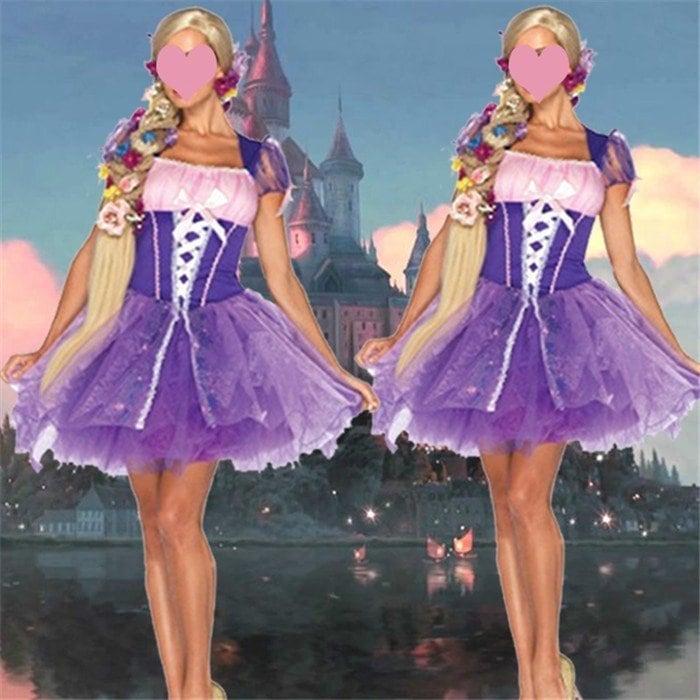 レディース　コスチューム　ラプンツェル　お姫様 プリンセス セクシー リアルデザイン 公演 演劇 お化け ハロウィン コスプレ