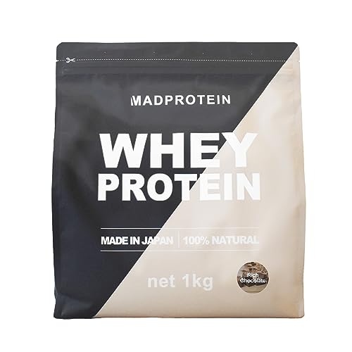 MAD PROTEIN(マッドプロテイン) ホエイプロテイン WPC 人工甘味料不使用 国内製造 フレーバー 15種類 (リッチチョコレート, 1)