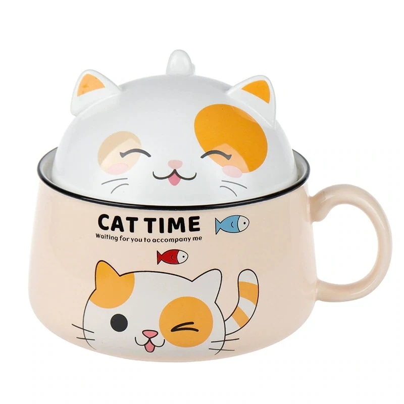 サンアート かわいい食器 「 おうちカフェ 動物 」 猫(ねこ) フェイス マグカップ 1020ml
