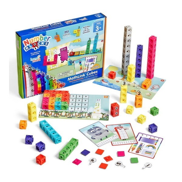 hand2mind 93417-J マスリンクキューブ・ナンバーブロックス 算数アクティビティセット(1-10)
