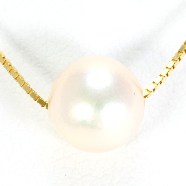 ウノアエレ K18YG ネックレス パール(真珠) 総重量約1.7g 約40cm ジュエリー 中古