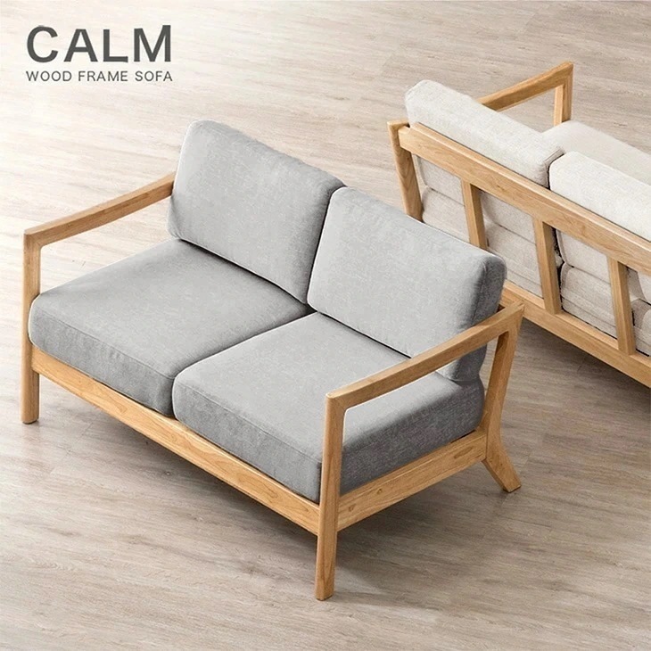 ソファ ソファー 2人掛 二人掛け 2人掛け おしゃれ木肘ソファ 天然木フレーム 北欧 二人掛け椅子 2P フロアソファ 29,199円
