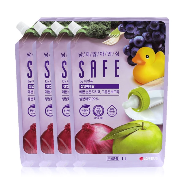 セーフ 台所洗剤 天然ミネラル 詰め替え 1000ML 4個