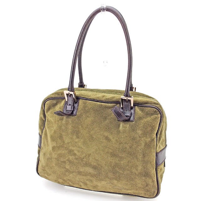 ハンドバッグ ショルダーバッグ バッグ カーキ 中古