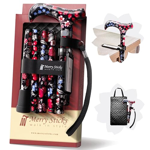 コンボセット Merry Sticks（メリースティックス）/ 折りたたみステッキ/つえぶくろ & ステッキクリップホルダー付き/杖/ワイルドベ 9,515円