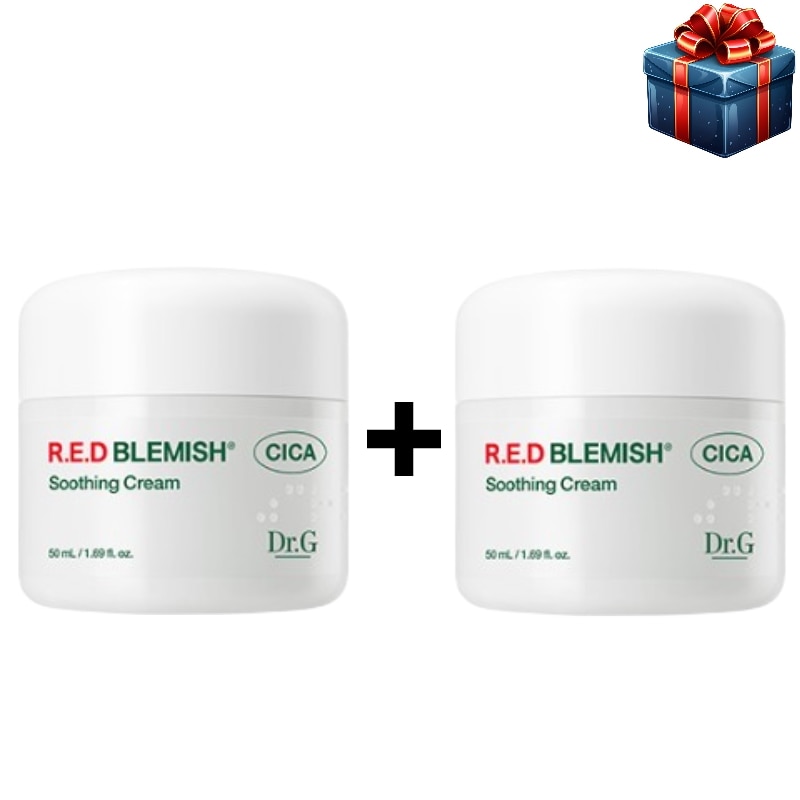 [1+1大容量] レッド ブレミッシュ シカ スージング クリーム 50ml+50ml 韓国コスメ 韓国人気コスメ 水分保湿栄養 鎮静·弾力·ツヤ·シワ·ツヤツヤトーンアップ 敏感肌 ニキビ肌 家族プ