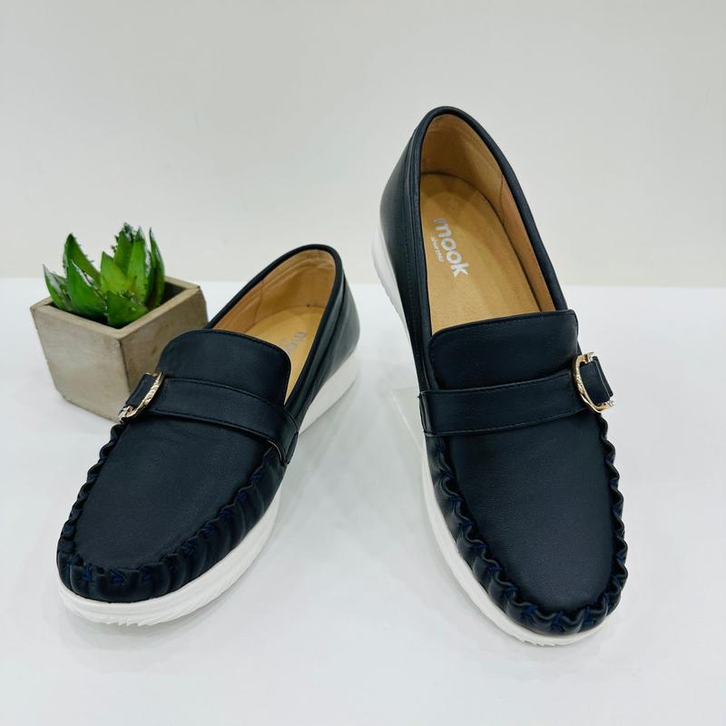 女性バックル装飾縫合カジュアルローファー6422206B 14,994円