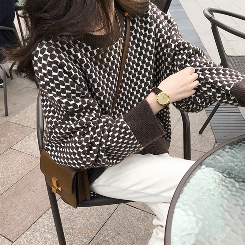 トップス セーター 長袖 ラウンドネック バイカラー かわいい 大人可愛い カジュアル おしゃれ