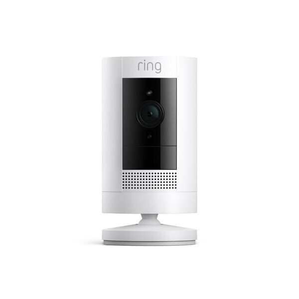 Ring B09HSP95NG ホワイト 充電式セキュリティカメラ