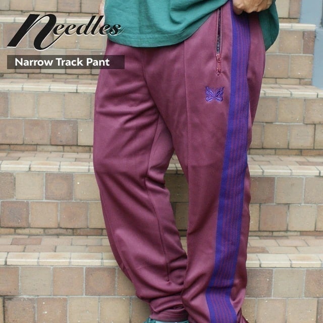 【数量限定特別価格】 ニードルズ NEEDLES Narrow Track Pant Poly Smooth ナロー トラック WINE ワイン ニードルス ネペンテス 249-000759-033