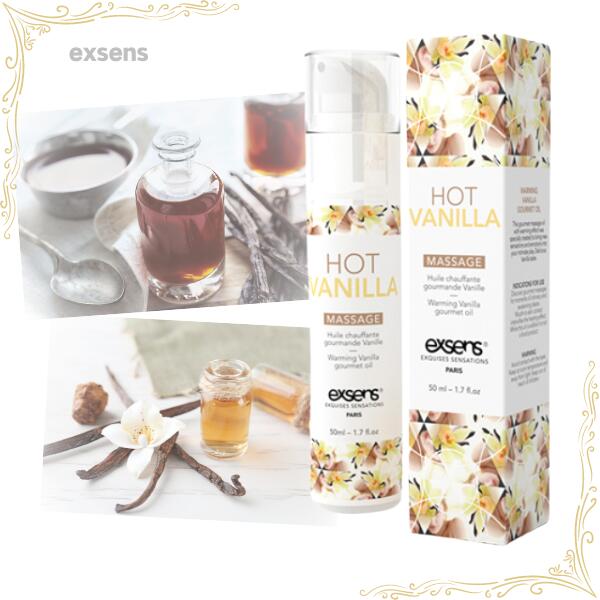 exsens マッサージオイル ホットバニラ 50ml [4個セット] プレジャーテイストオイル フェムケア フェム活 C:3760139882041 アジュマ
