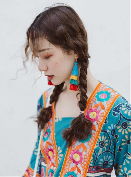 ボヘミアンスカート風ホリデードレス民族風ワンピース ロングワンピース