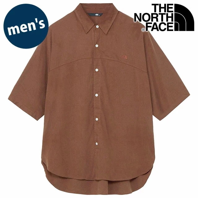 ショートスリーブアローラインシャツ [NR22563-CN] S/S Arrowline Shirt メンズ TNF アウトドア トップス 半袖シャツ チップブラウン 正規取扱店