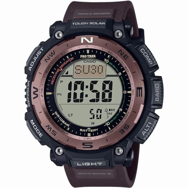 取寄品 正規品 CASIO腕時計 カシオ PRO TREK プロトレック デジタル表示 ソーラー 丸形 10気圧防水 PRW-3400Y-5JF メンズ腕時計