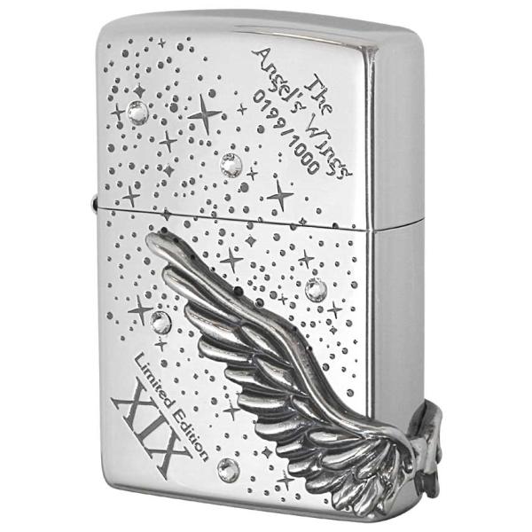絶版 Zippo ANGELS WINGS エンジェルウィング シルバー銀 PAW-119SI 新品『エンジェルウィング』 限定エンジェルウィングシリーズのver.19 限定1000コ