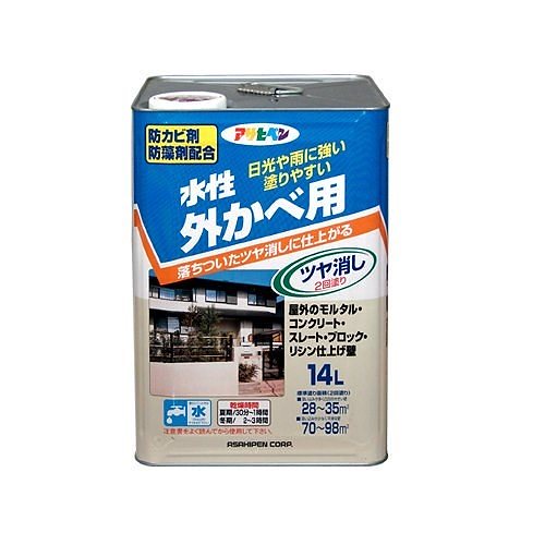 水性外かべ用 ツヤ消し アイボリー 14L 14,393円