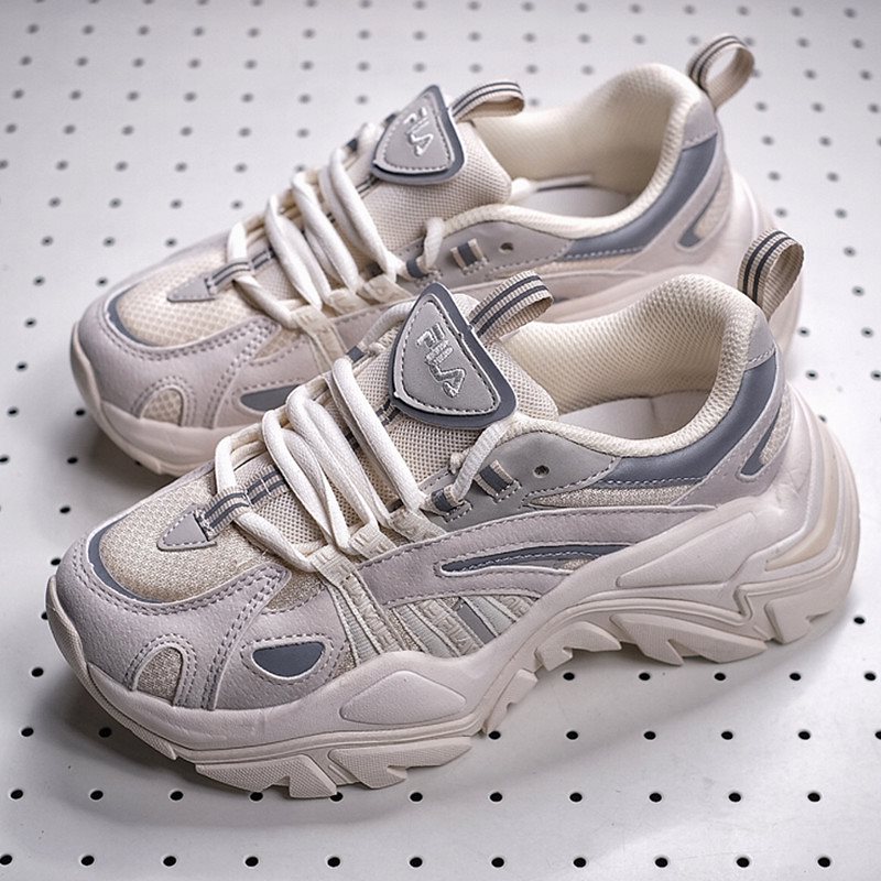 Fila Sport Interaction 3M反射クロスフィッシュボーンシリーズネットレッドオールドスタイル増加レトロニュートラルカジュアルスポーツジョギングシューズ