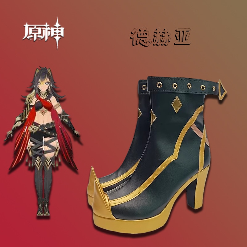 靴ブーツ原神デ・ヘア靴ヤ・デ・ヘアユニバーサル二次元アニメーションとコミックショーパフォーマンスシューズ