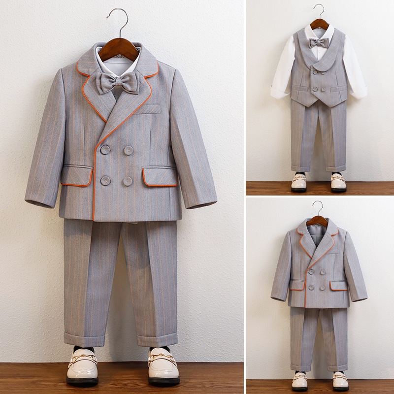男の子 礼服 セット 子供用 スーツ 英倫 かっこいい 男の赤ちゃん 1歳 フラワーボーイ スーツ ピアノ 司会 発表会 衣装