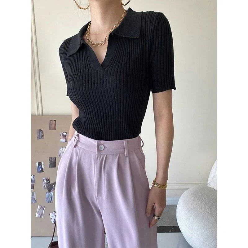 体型カバーチュ カジュアル Tシャツ 着痩せ おしゃれ サマーニット でも着れる 手触り お肌に優しい 7,514円