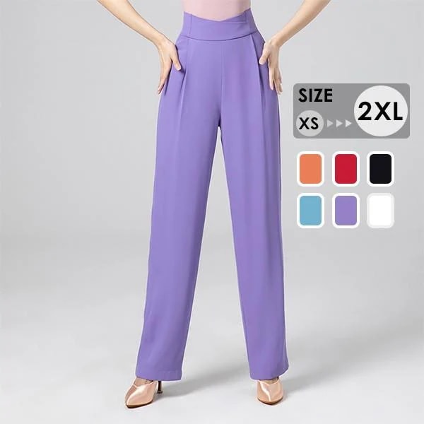 全6色 ダンスパンツ レディース パンツ ラテンダンスパンツ モダン 社交ダンス 練習着 薄手 ゆったり 長ズボン ボトムス 演出服 着痩せ 大きいサイズ