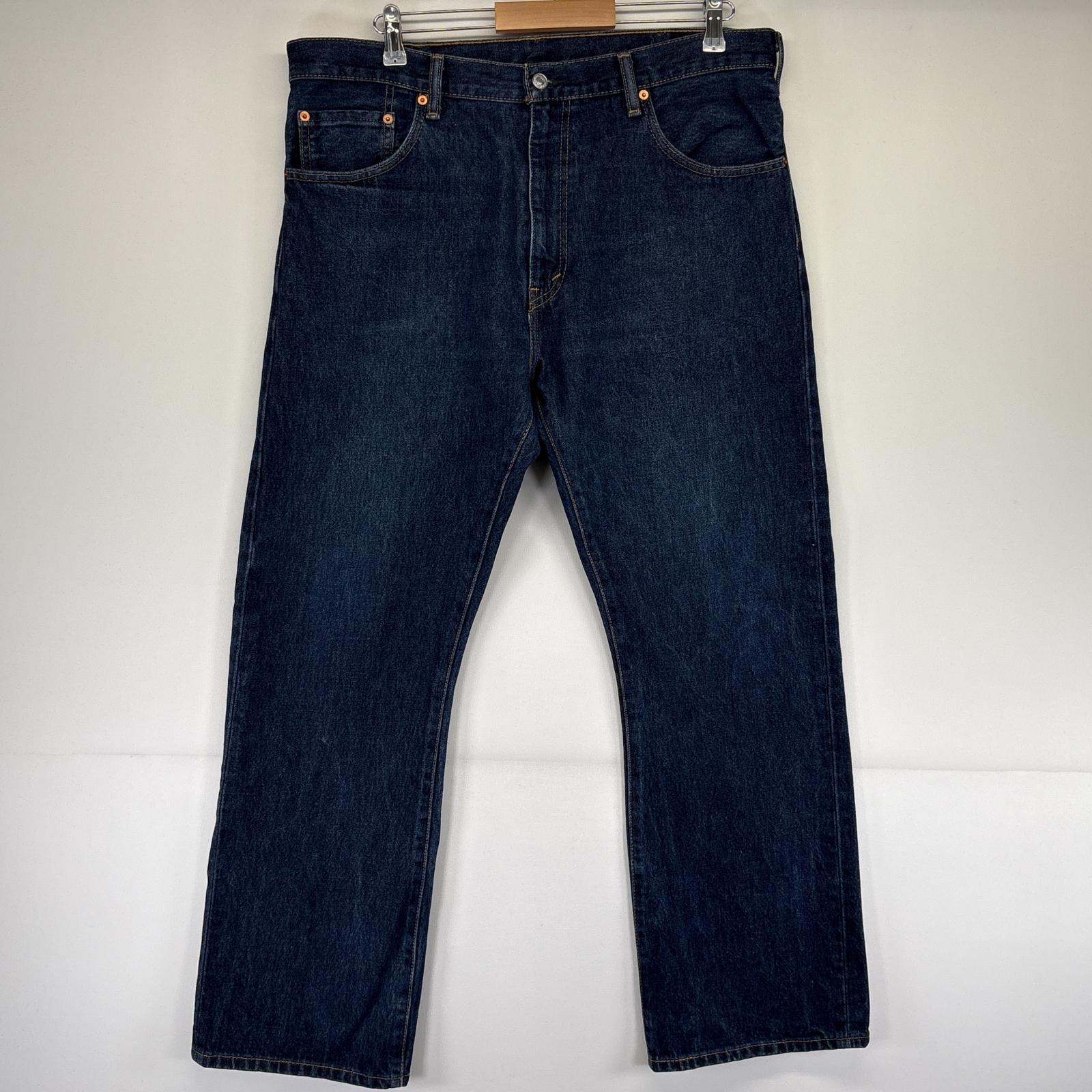 古着 デニムパンツ 517 ブーツカット ジーンズ ジーパン 5ポケット 長ズボン 大きいサイズ w38 L30 ブルー メンズ