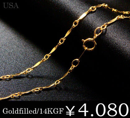 Goldfilled/14KGFアメリカ発K14ゴールドフィルド ボックスベネチアンチェーン/レディ