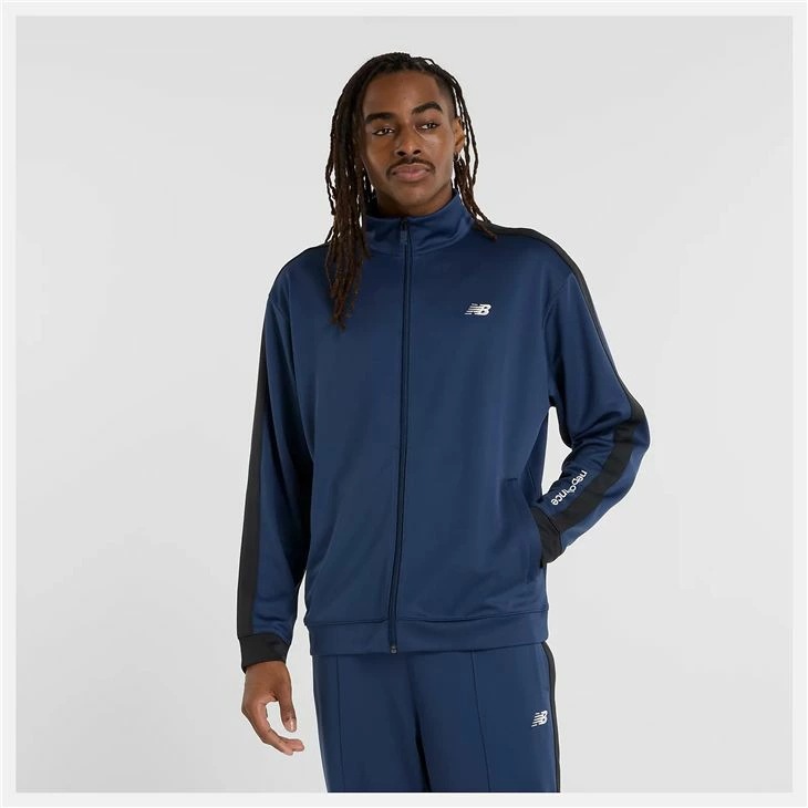 ジャージ 長袖 メンズ ニットトラックジャケット フルジップ/AMJ51503-NNY