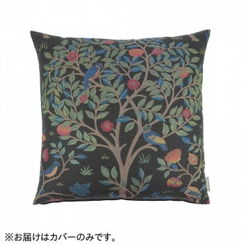 川島織物セルコン ケルムスコットツリー 背当クッションカバー 10 60x60cm LL1722 BK/ブラック