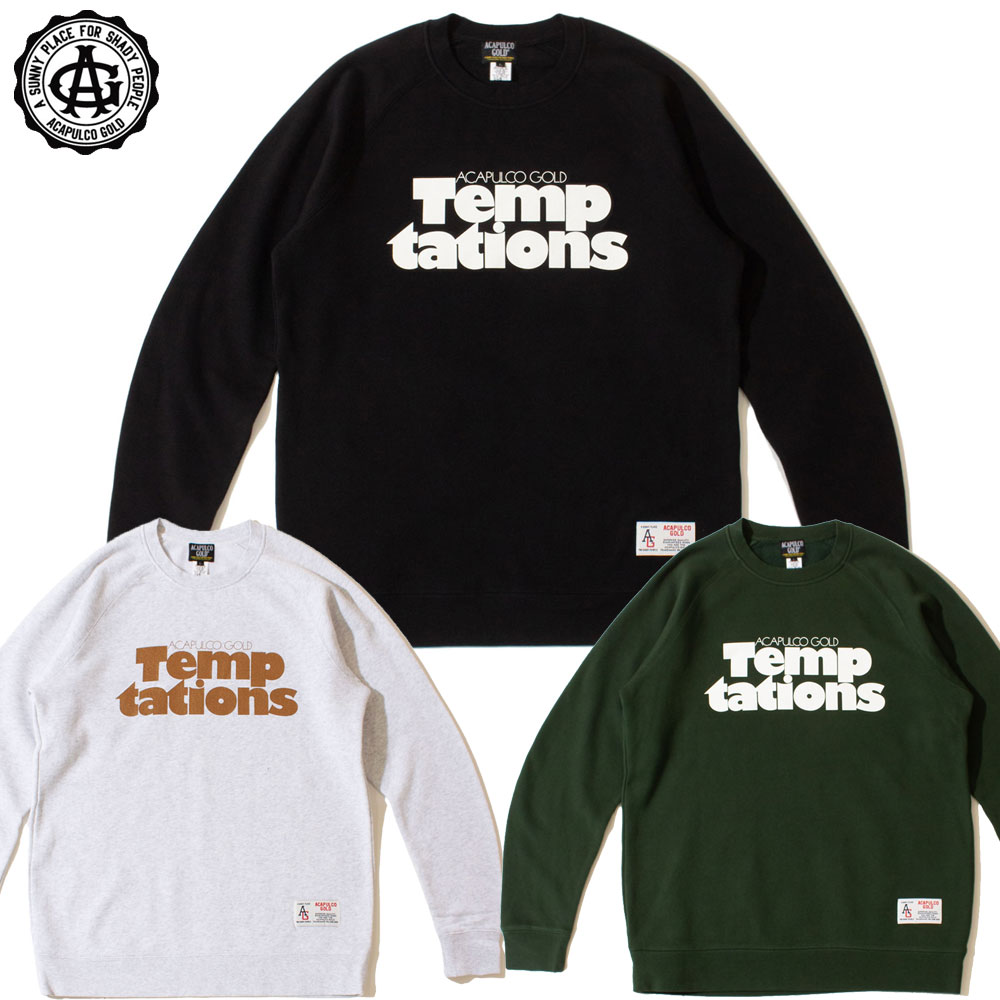 【Acapulco Gold/アカプルコゴールド】クルースウェット/TEMPTATIONS RAGLAN SLEEVE CREW SWEAT AG FW24-03クルーネック スウェット トレーナー 15,180円