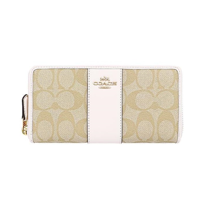 【20%再値下げショップクーポン発行中!】 即納 財布 長財布 F54630 IMDQC ラグジュアリー シグネチャー PVC レザー アコーディオン ジップ アラウンド アウトレット レディース