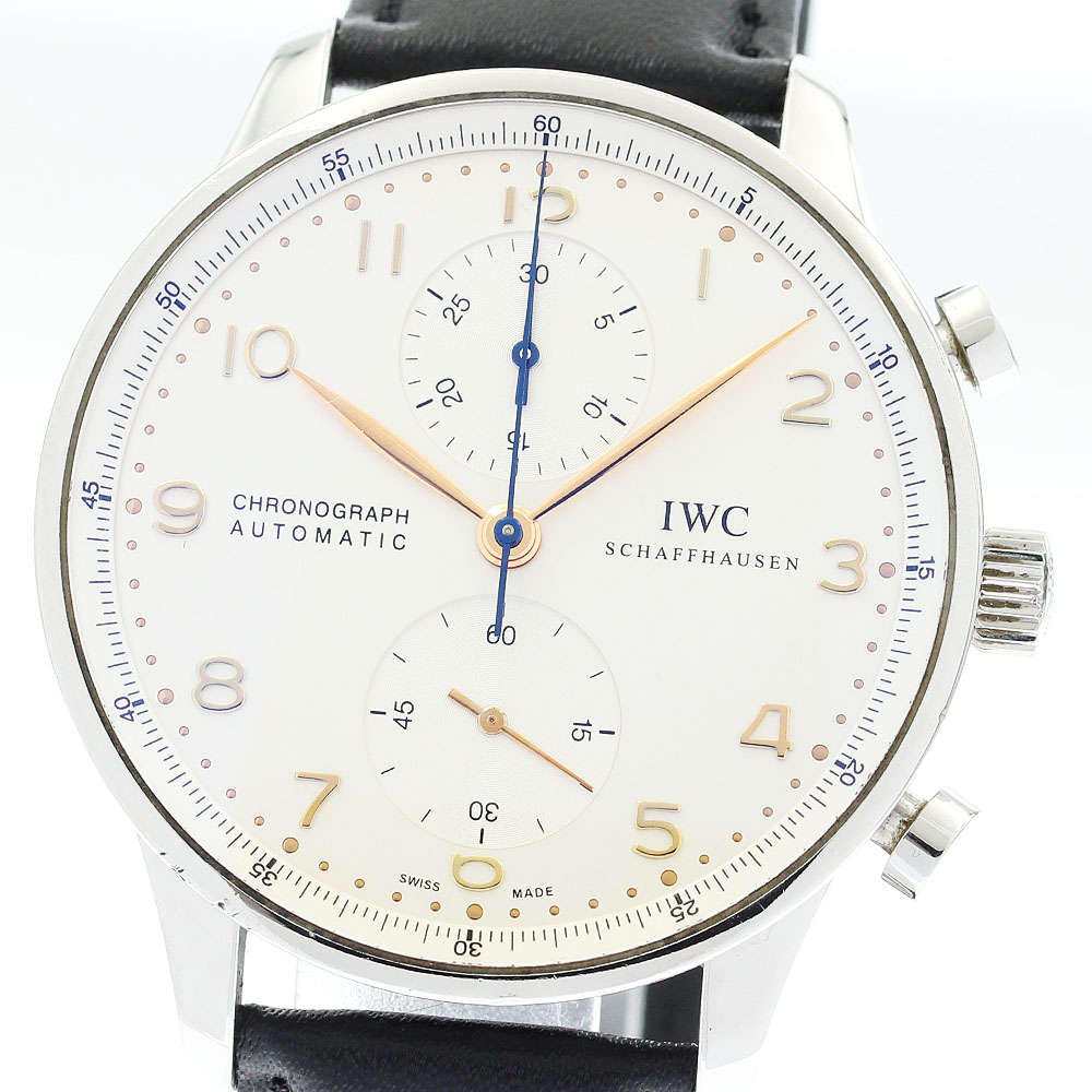 IWC SCHAFFHAUSEN IW371445 ポルトギーゼ クロノグラフ 自動巻き メンズ _906327【中古】